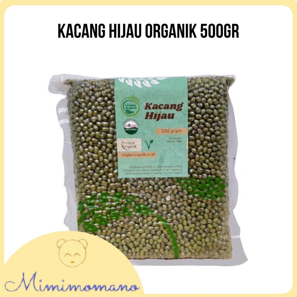 

Kacang Hijau Organik / Organic Mung Bean Lingkar Organik 500gram / 500gr