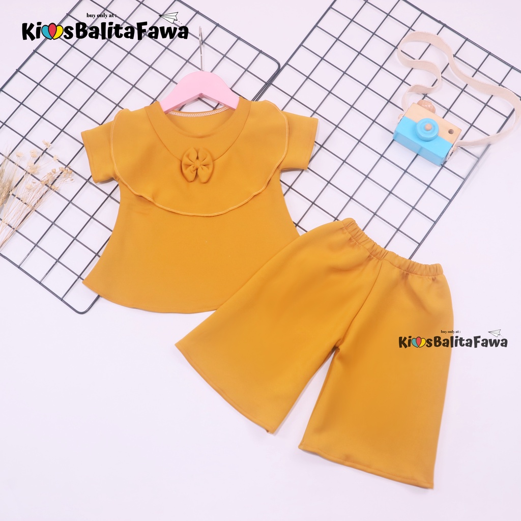 Set Kylie Anak uk 1-4 Tahun / Setelan Atasan Bawahan Kulot Perempuan Baju Perempuan Import