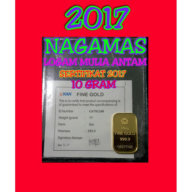Murah Logam Mulia (Lm), Emas Batangan Antam 10 Gram