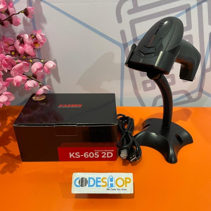 SCANNER QR CODE |KS-605 / KS605 2D USB Barcode Reader 1D/2D Layar HP