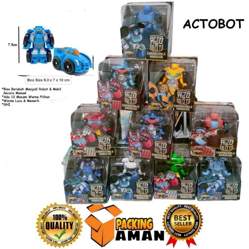 Mainan Mobil Robot Actobot Rhino Transformars Changearble Robocar Robot