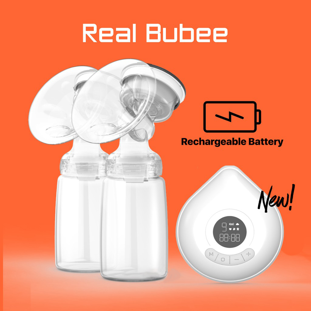 Real Bubee Rechargeable Pompa ASI Elektrik Ganda / Double Electric Breast Pump Original Real Bubee