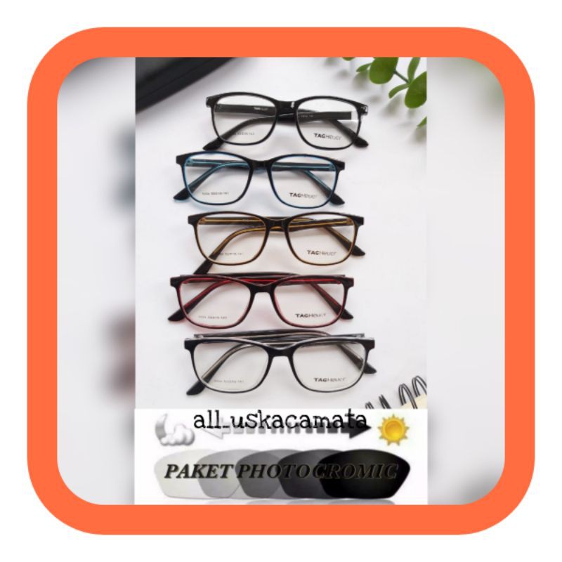 kacamata photocromic wanita/UNISEX, 6004 TH. PAKET KACAMATA PHOTOCROMIC, MINUS/PLUS/CYLINDER.