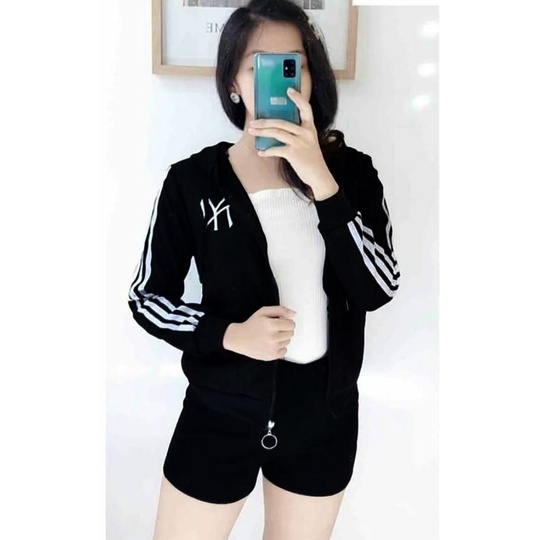 FWG - JAKET NY LIST / JAKET WANITA / JAKET MURAH WANITA / ATASAN JAKET MODEL BARU / JAKET