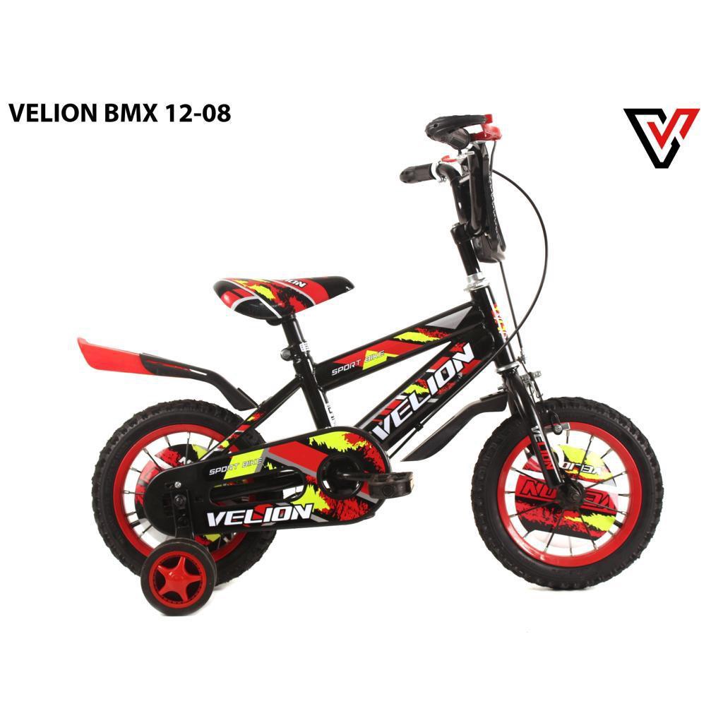 sepeda anak velion bmx 12-08 roda samping ukuran 12