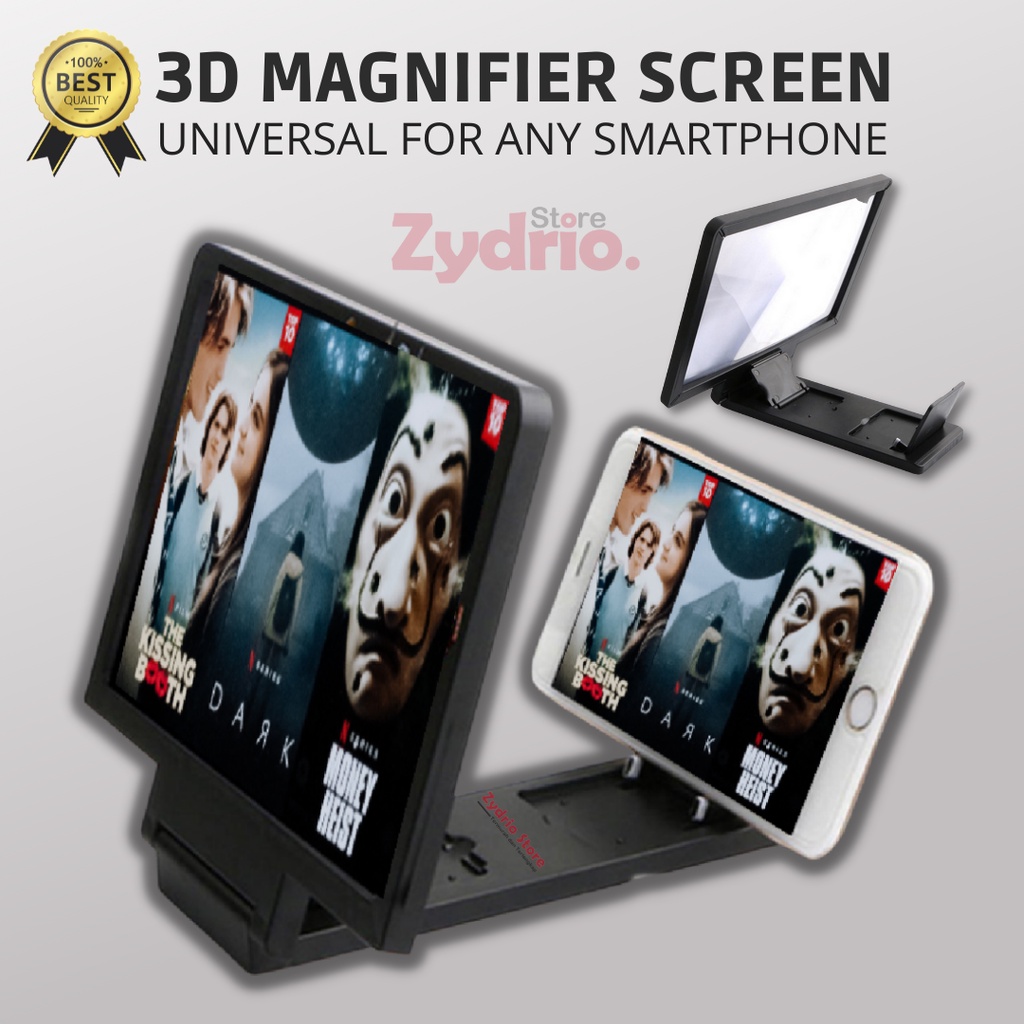 Alat Kaca Pembesar Layar HP 3D untuk Nonton Menonton Hanphone iPhone
