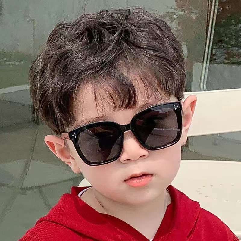 HZ Kacamata Anak Hitam Korea Murah Cowok Cewek INS Fashion Black Sunglass