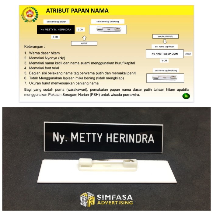 

Hari Ini Bhayangkari Tni Polri Papan Nama Name Tag Hot Sale