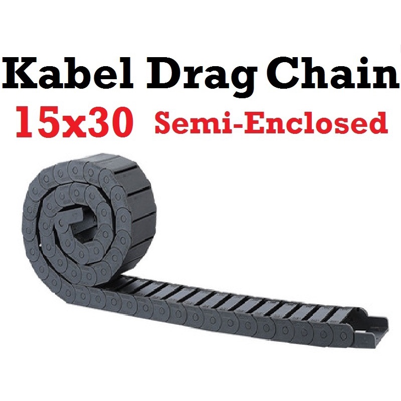 [HAEBOT] Kabel Cable Drag Chain Dragchain Wire Carrier 15x30 CNC Semi Enclosed Open Type Plastic Industri Mekanik Towline Mesin Pembawa Rantai