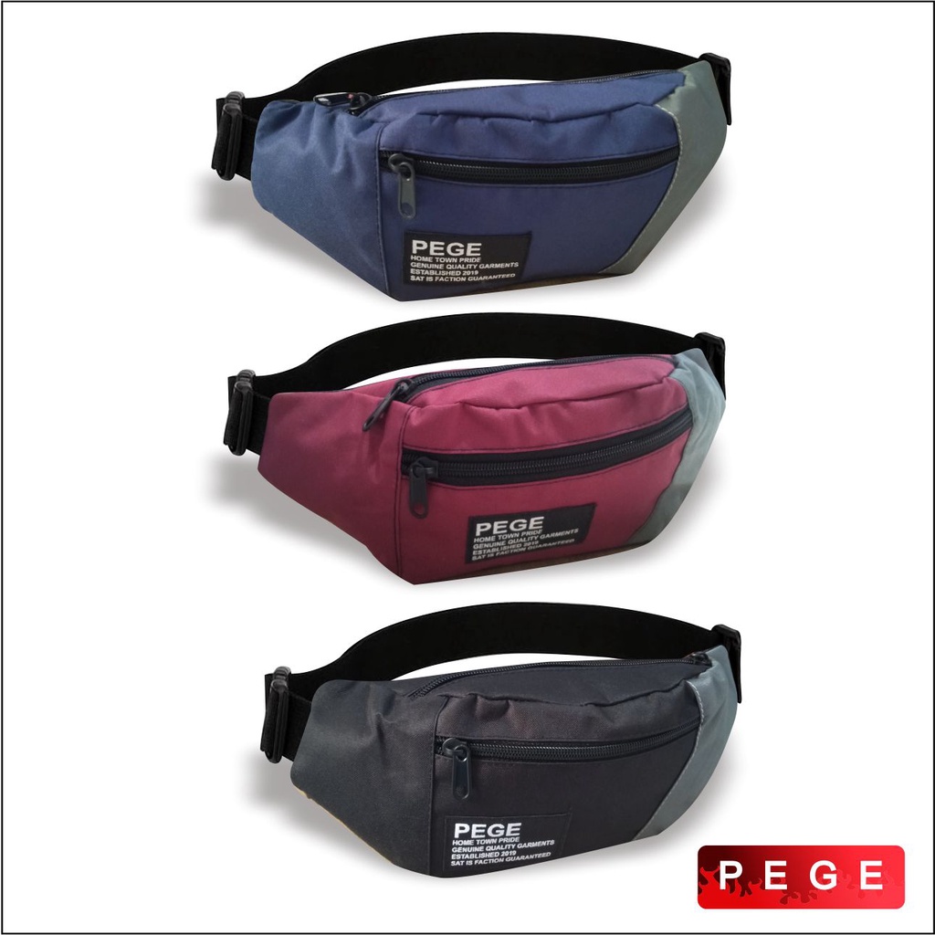 Tas Pinggang Slingbag Waistbag Selempang Bahu Pria Model Kombinasi Kasual Slempang Cowok Cocok Untuk Sehari Hari PG 8843