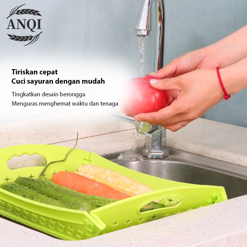 ANQI 1888 Talenan Lipat Multifungsi 3 In 1 Talenan Plastik VS-48