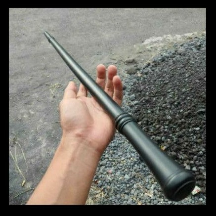 TONGKAT KOMANDO KAYU KELOR HITAM KALIMANTAN/ TONGKAT KOMANDO KAYU LANGKA/TONGKAT KAYU BERTUAH 56cm