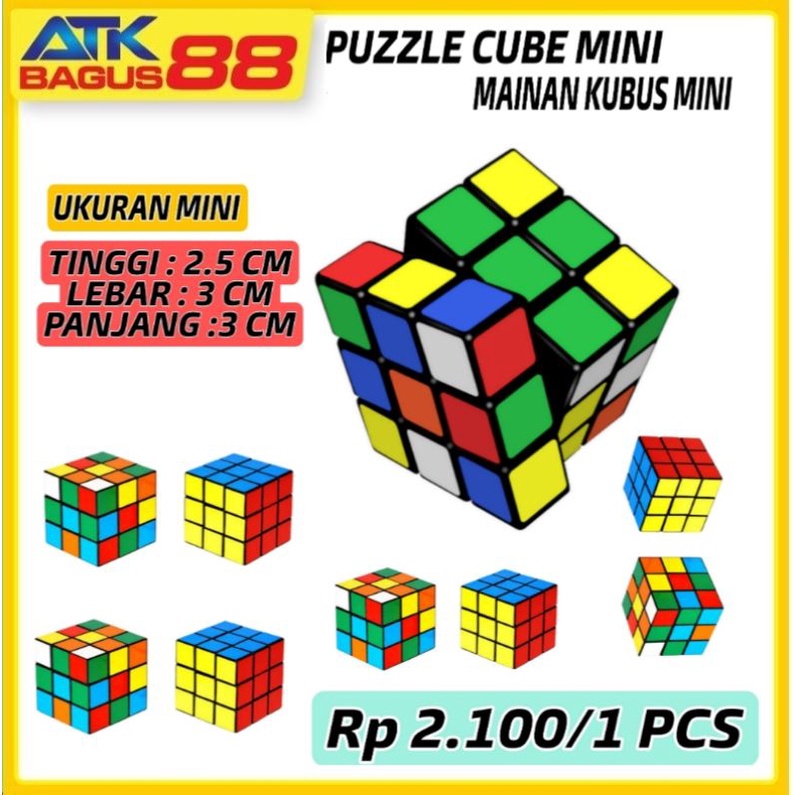 1 pcs mainan rubik kecil 3x3/puzzle cube mini/rubik mini