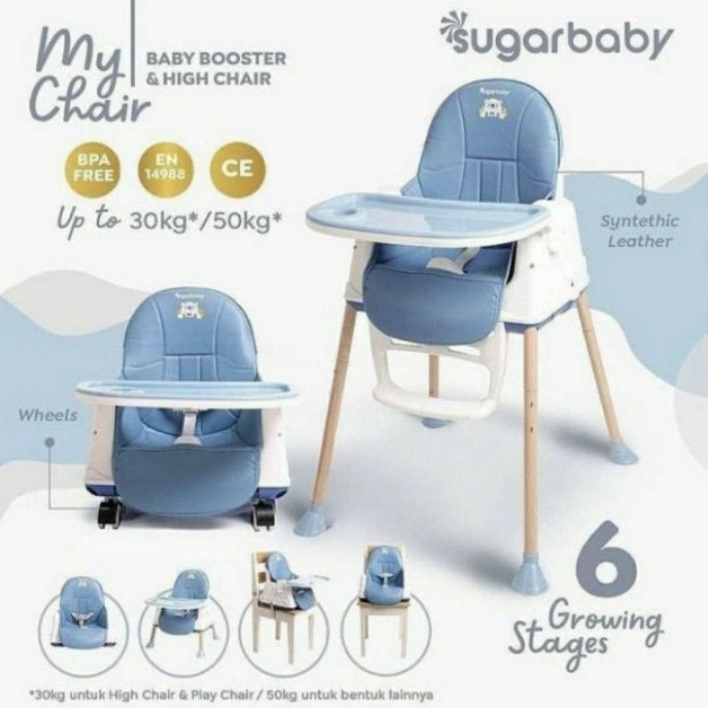 SUGAR BABY My Chair Baby High Chair Kursi Makan Bayi 6 Fungsi