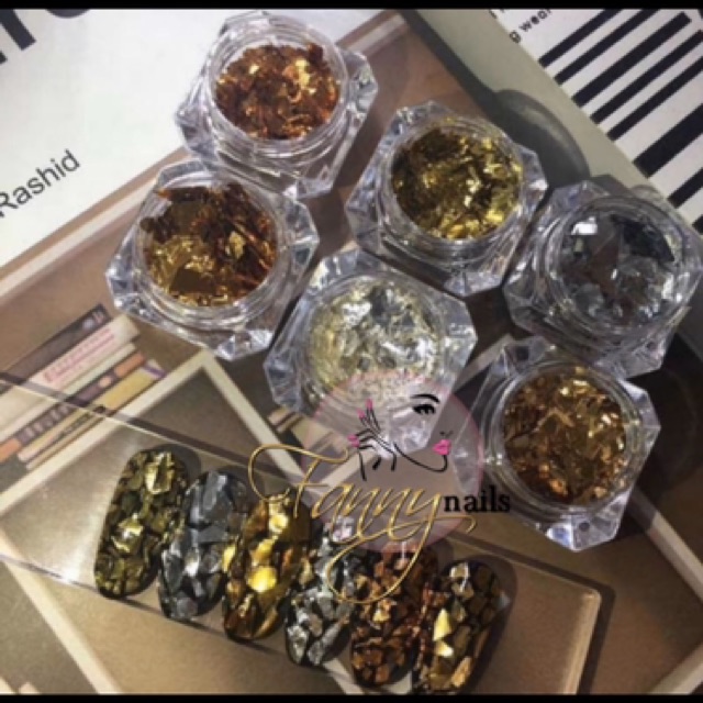 Nail foil korean glass gold silver hiasan nailart japan nails foil transfer foil glass kutek gel