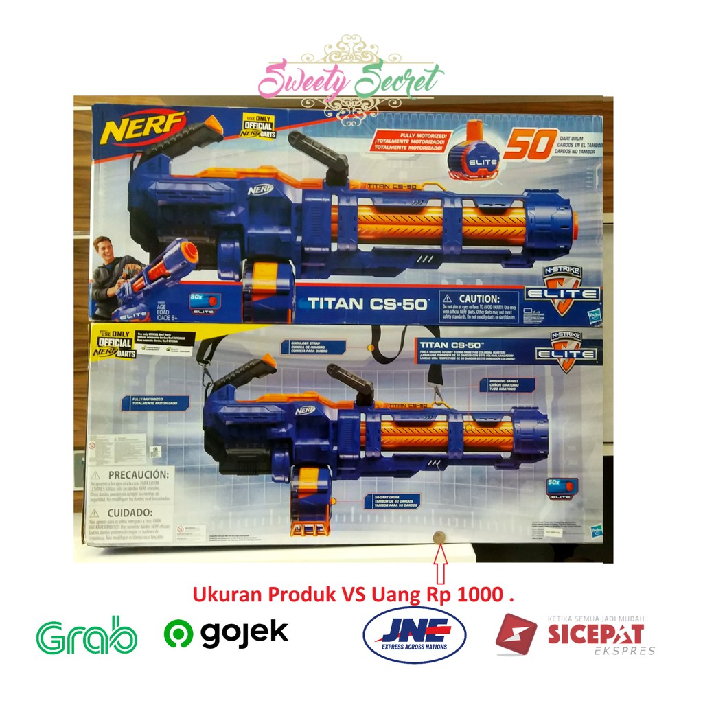 Mainan Anak Nerf TITAN CS-50 ELITE Automatic 50 Dart Original
