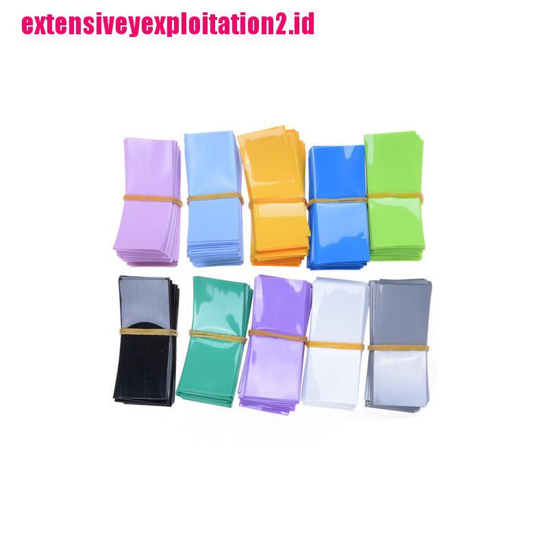 &lt; E2id &amp; &gt; 100pcs Plastik Pembungkus Baterai 18650 Bahan PVC