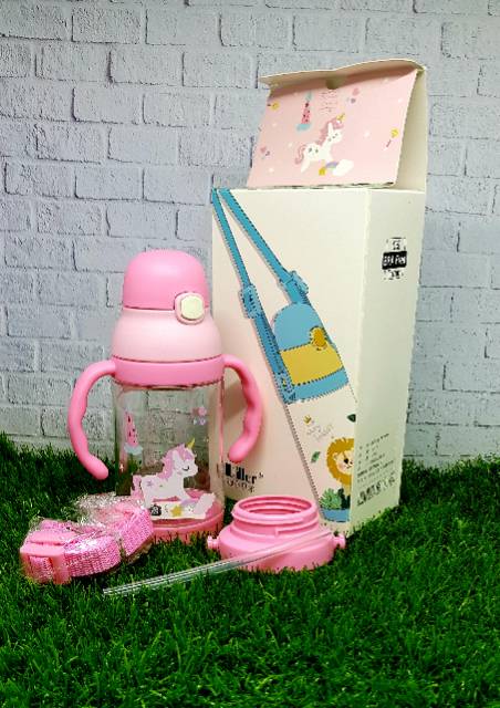 Botol air minum anak diller tritan 100% BPA FREE Dual Handle