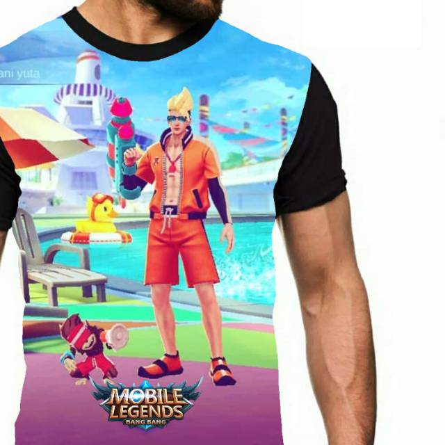 Kaos Mobile Legends Claude skin Life guard legend 3d fullprint murah keren gaul distro Bandung