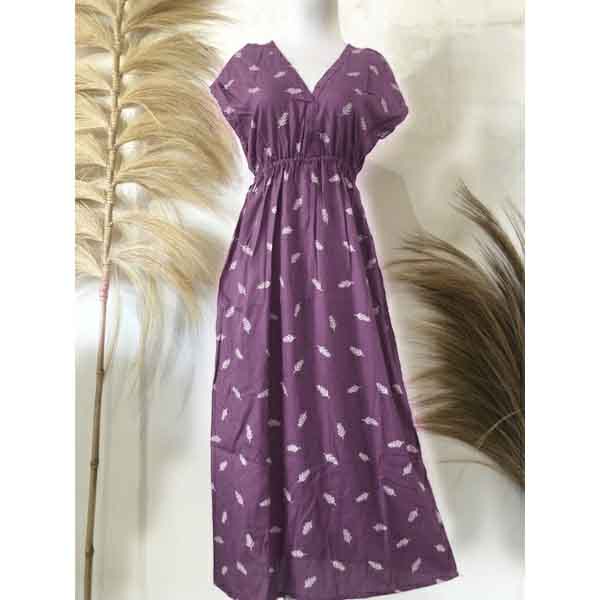 Dress Manohara Bali Panjang Mawar-Panicum Plum