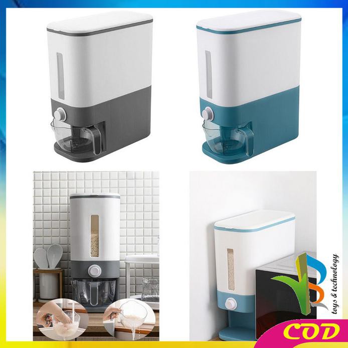

RB-C203 DISPENSER BERAS 12KG RICE BOX TEMPAT PENYIMPANAN BERAS OTOMATI - C203, ABU