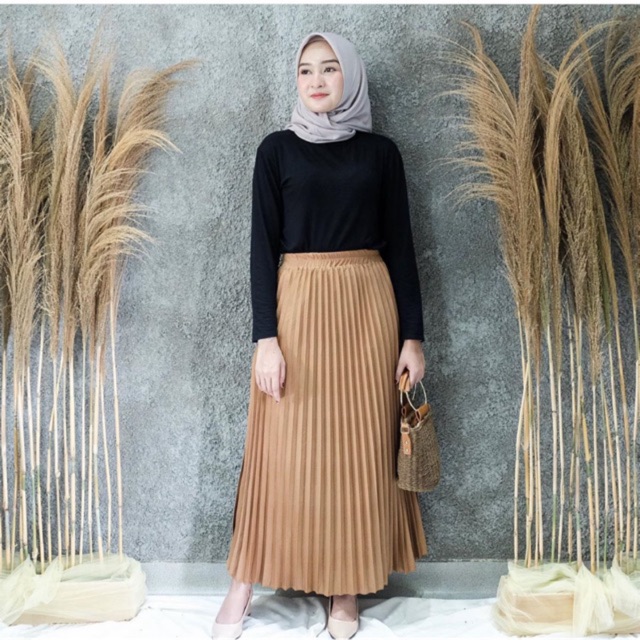 ROK PLISKET / rok plisket mayung / rok plisket hyget / rok panjang plisket