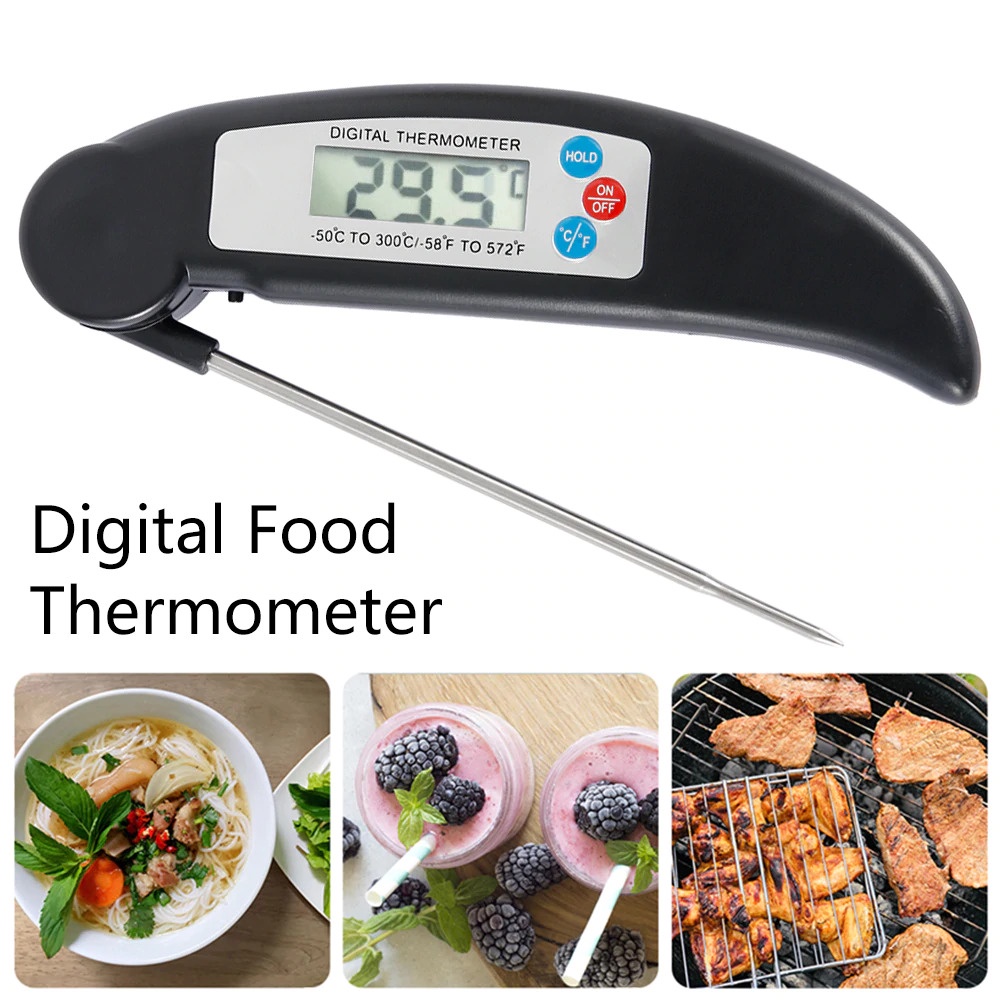 Digital Food Thermometer Meat BBQ Foldable Probe - HY-2701