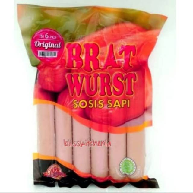

Sosis Sapi Bratwurst King Food 500gr / Bratwurst Beef Sausage Original