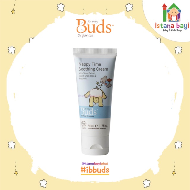 Buds Nappy Time Soothing Cream 50 ml - CREAM AMPUH Menghilangkan Ruam Popok