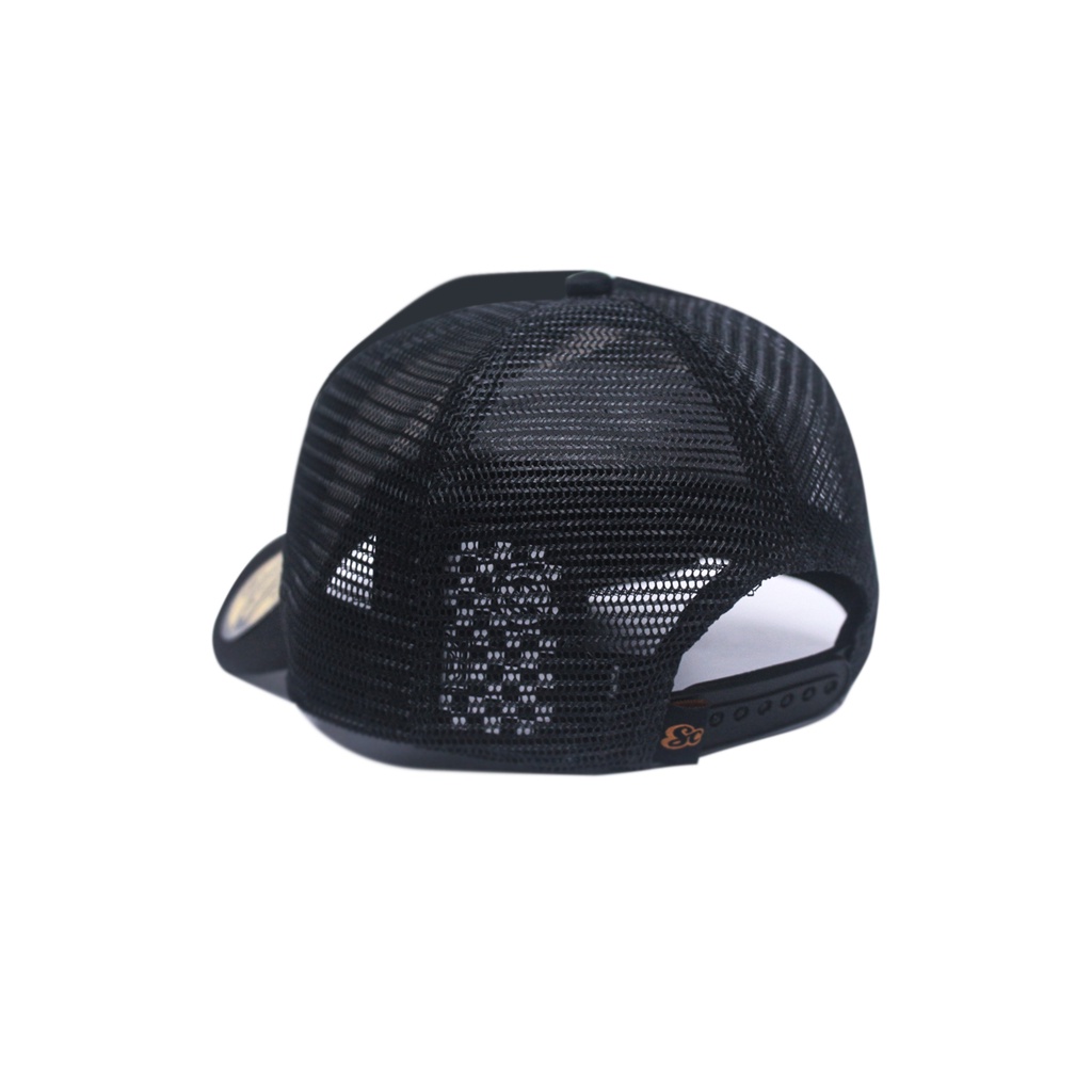 TOPI TRUCKER SKATERS FLOKING WA024 HITAM HITAM