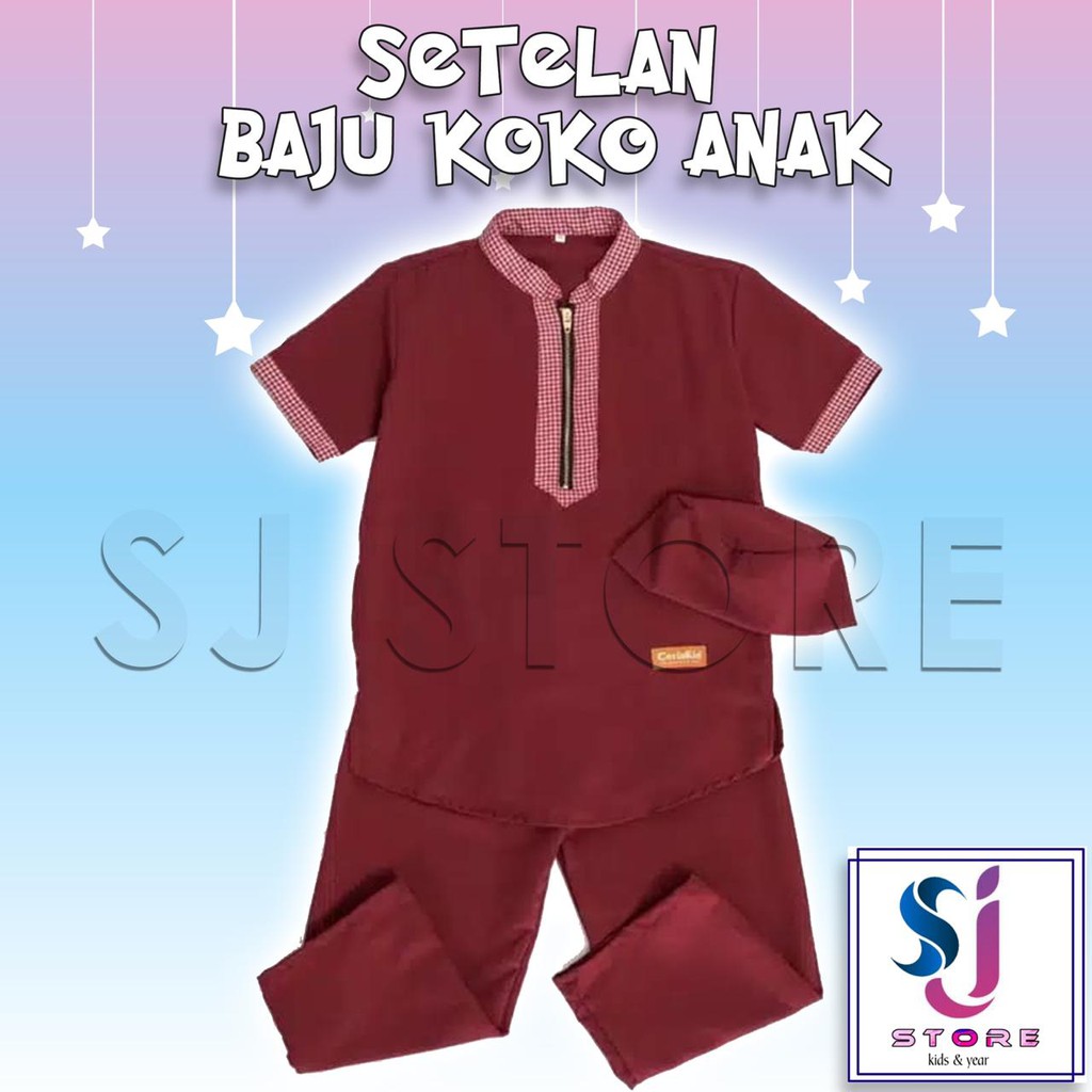 Koko Turki Anak - Setelan Kurta Anak 1 2 3 4 5 6 7 8 Tahun