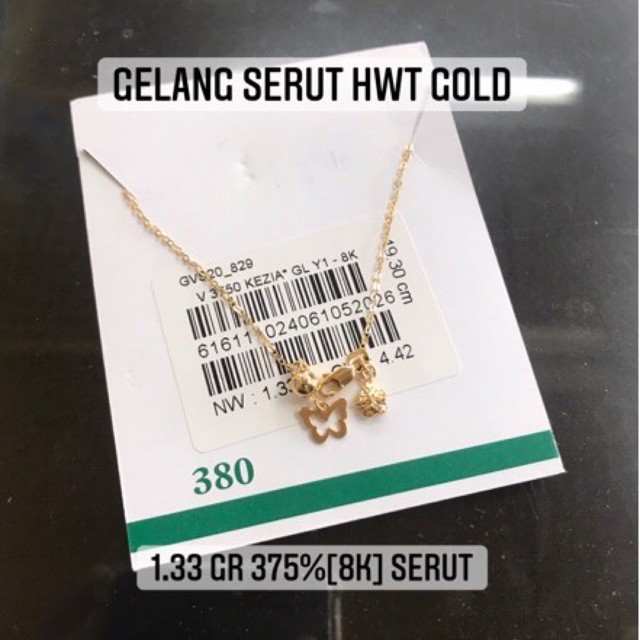 Gelang wanita emas asli serut kadar 375 hwt gold