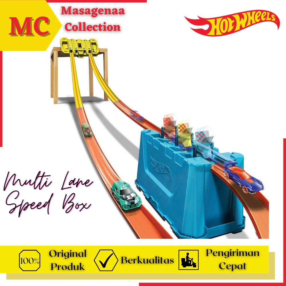 Mainan Lintasan Jalanan Arena Hot Wheels Hotwheels Hotwheel Track Trek Box Builder City Mobil Balap