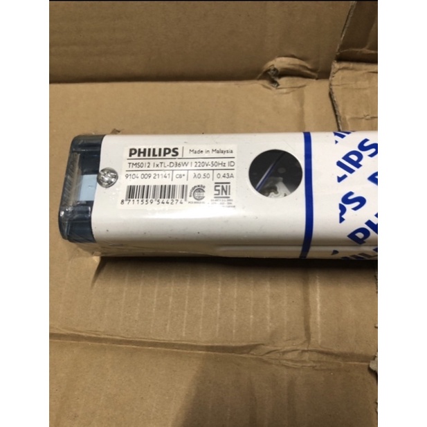 KAP LAMPU TL PHILIPS SIMBAT 1 X 36 W WATT 36W