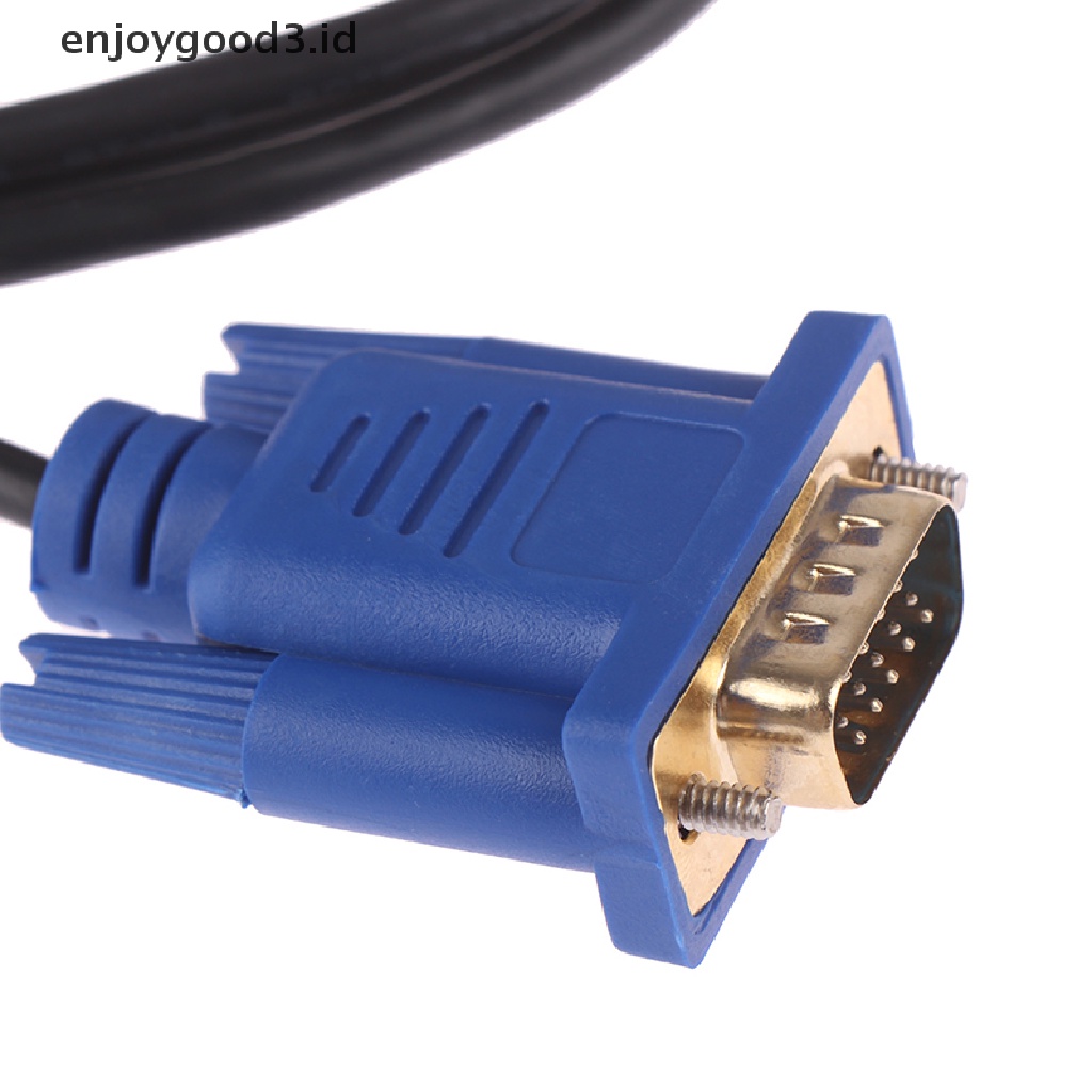 Kabel Adapter Hdmi Gold Male To Vga Hd-15 Male 15pin 1080p Panjang 6ft 1.8m