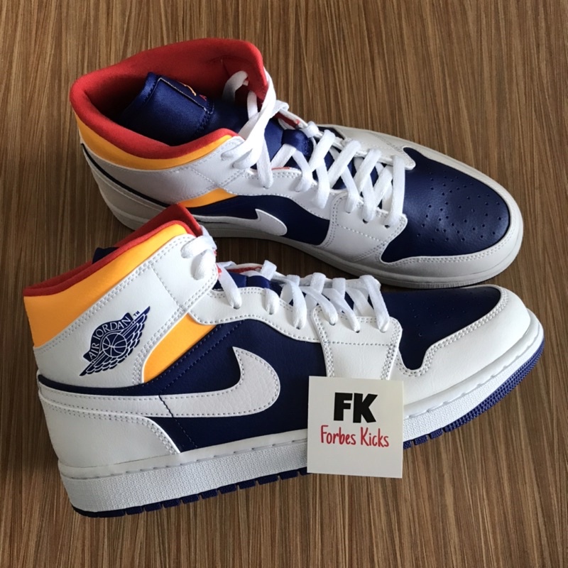 AIR JORDAN 1 MID ROYAL BLUE LASER ORANGE || green bred toe wolf grey dutch green