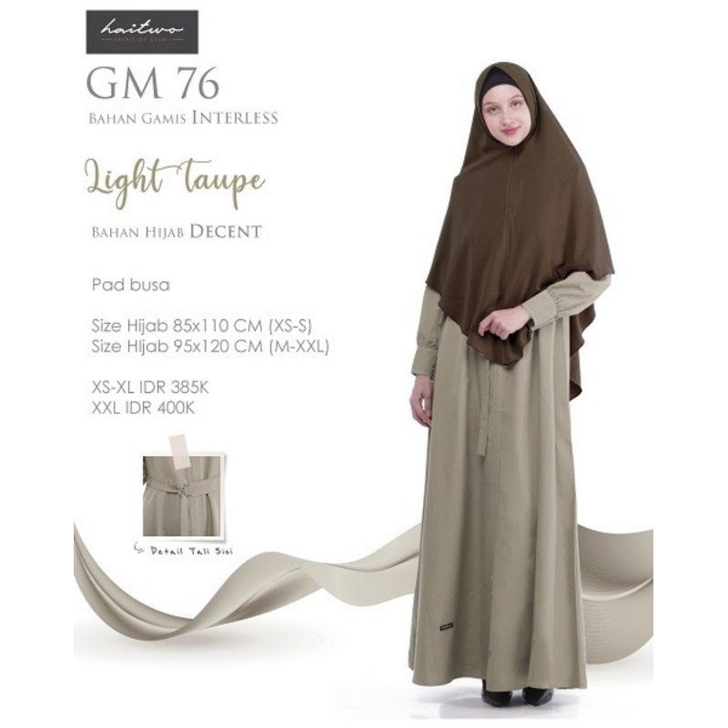 BISA COD - Gamis Haitwo GM 076  / HAIHAI Fashion Muslim