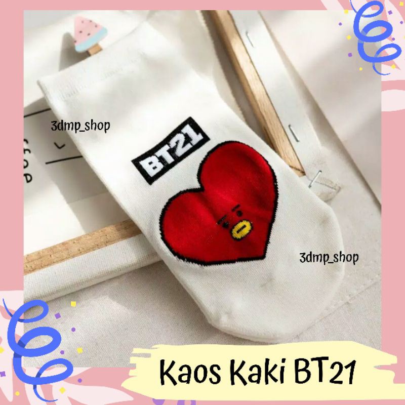 Kaos Kaki BT21 BTS KPOP Tata Koya Shooky Cooky Rj Chimmy