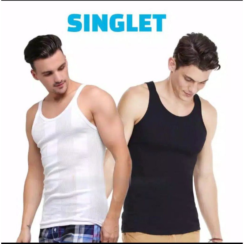 Kaos Singlet Pria, Putih Laki Laki Dewasa Nugros Nutex, Daleman Pria, Pakaian Dalam Pria, Underwear