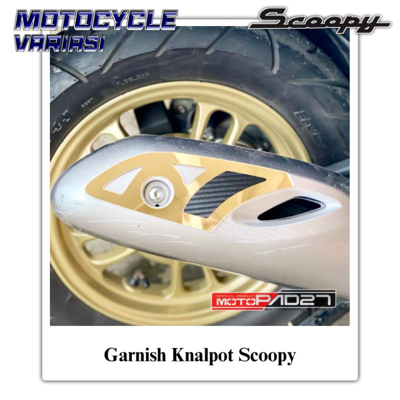 Garnish Knalpot Scoopy Garnis Cover Knalpot Scoopy