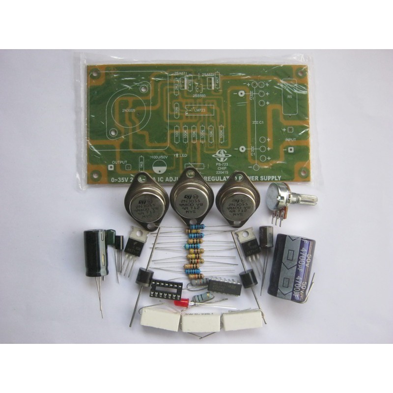 Jual DIY PCB dan Komponen Adjustable Regulated Power Supply PS-723 5