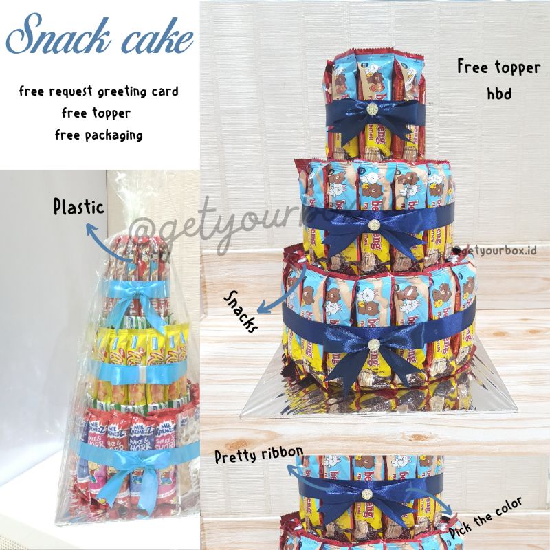 

‼️1 HARI JADI‼️BENGBENG 3 TIERS - SNACK TOWER - SNACK CAKE - SNACK TART - KUE SNACK - CAKE SNACK