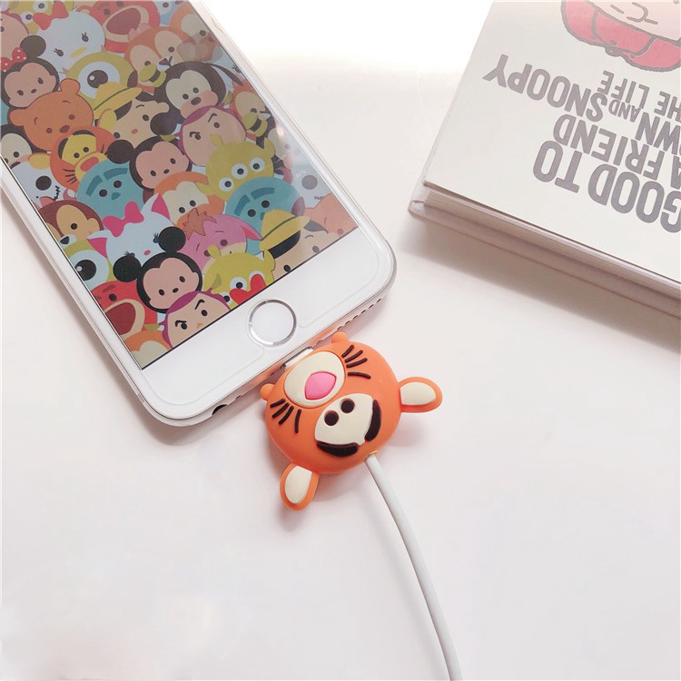 CABLE BITE Cartoon Stich Hellokitty Anti-Break Data Cable Protection Sleeve MIckey