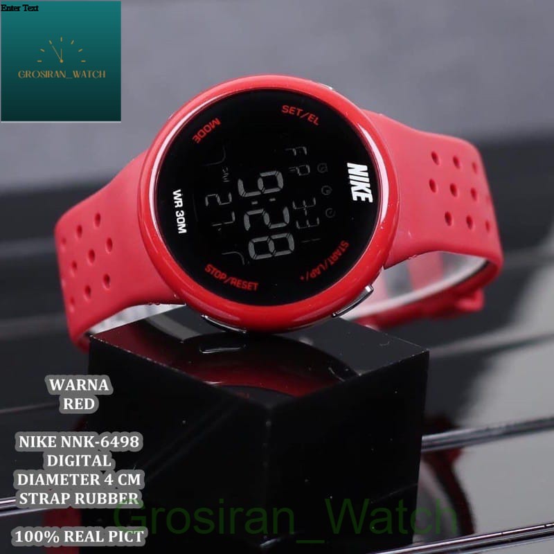 Jam Tangan Pria Sporty NIKE Digital Strap Rubber NK-29 [G_W]