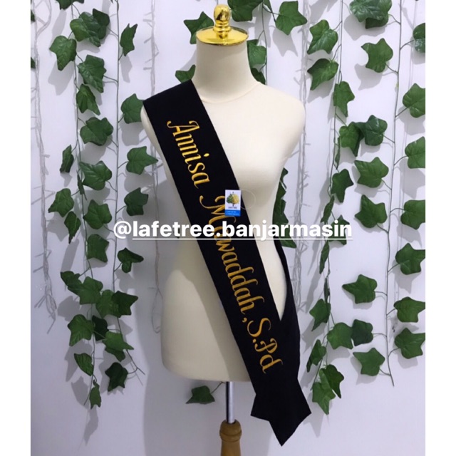 Selempang Wisuda Banjarmasin Bludru Polos