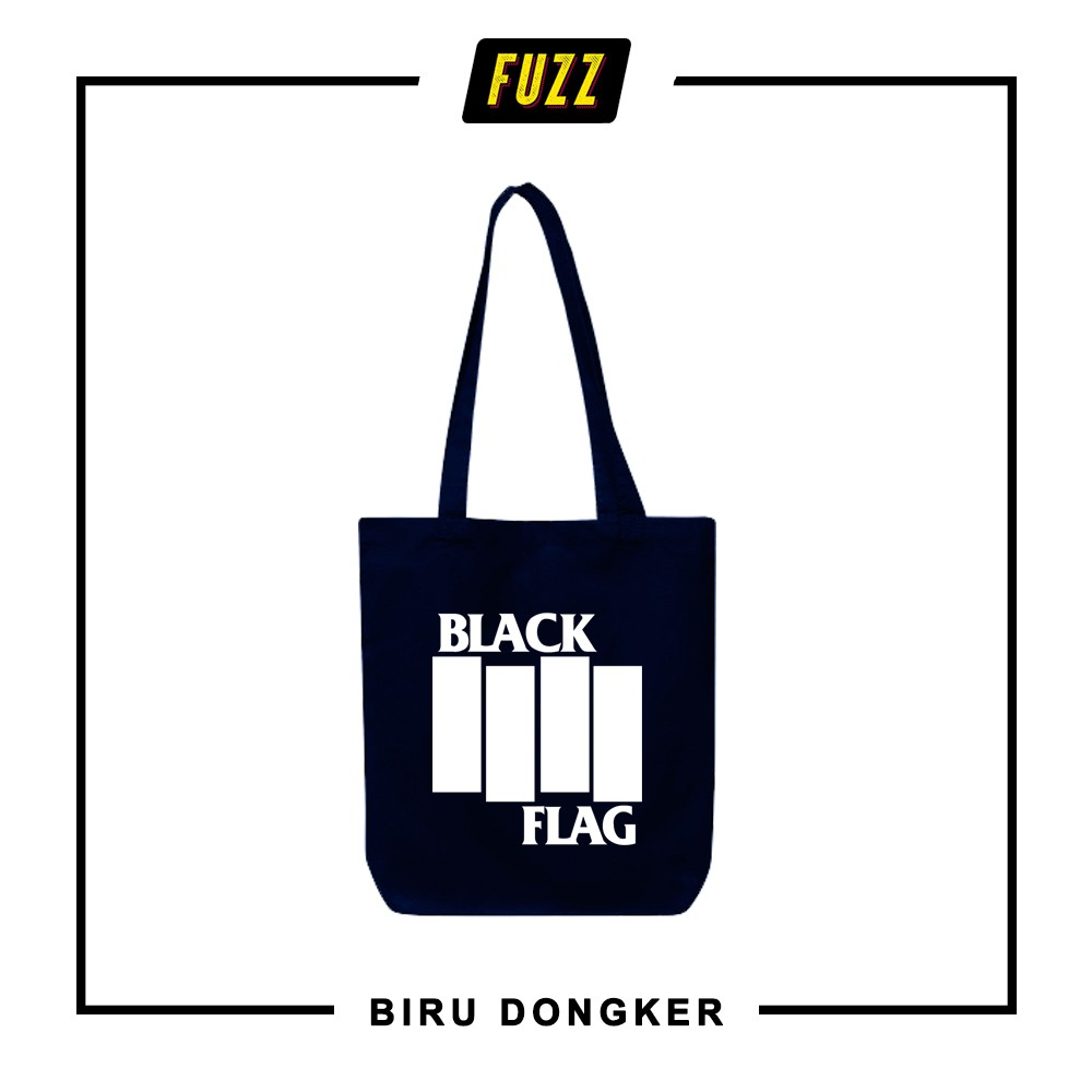 Tote Bag Band Black Flag Totebag Distro Musik Punk Pria Dan Wanita Tas Jinjing Kuliah Keren Murah