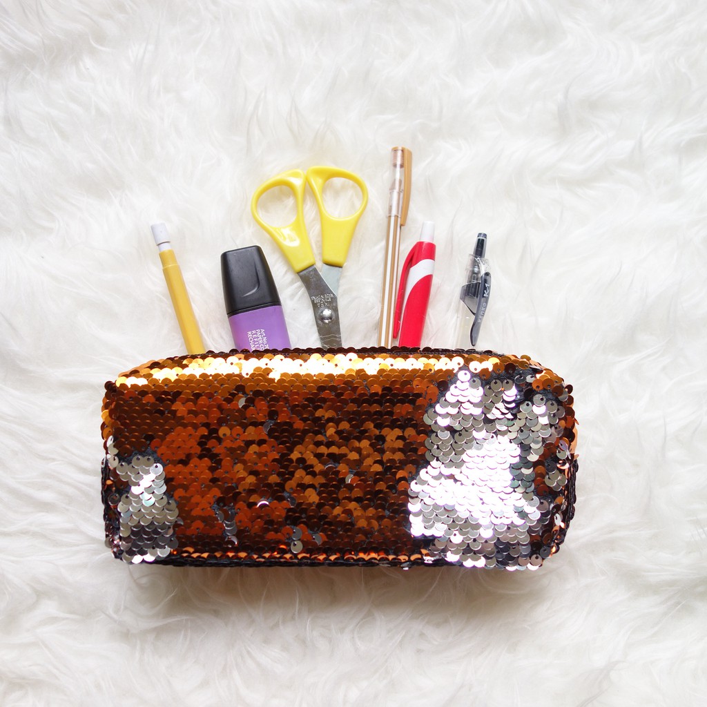 Skoola Tempat Pensil Sequin Manik BD007 Pencil Case