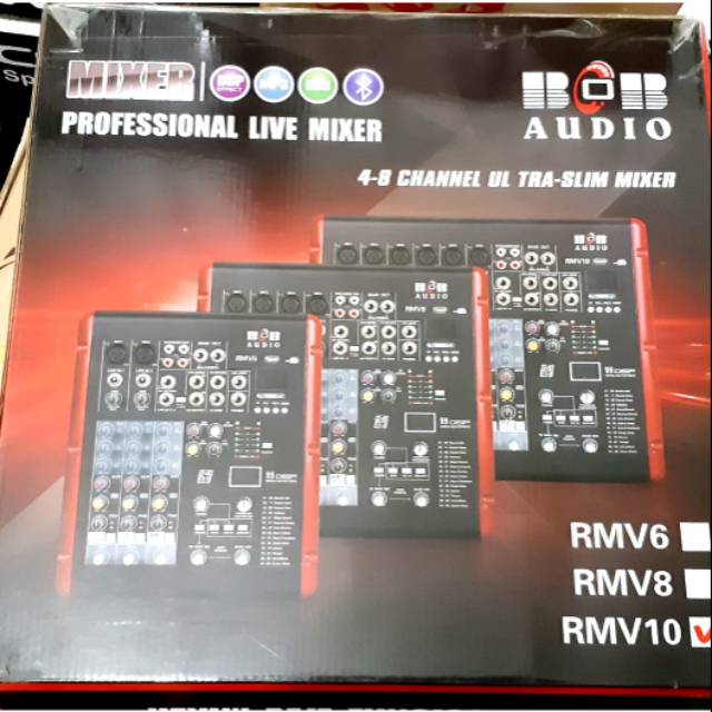 Mixer audio 8 channel rmv10 bob audio+  effect vocal