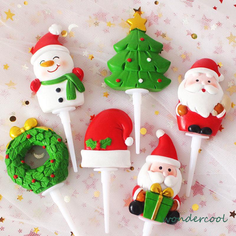 Dekorasi Kue Natal Cupcake Topper Hadiah Natal Hadiah Natal-Won