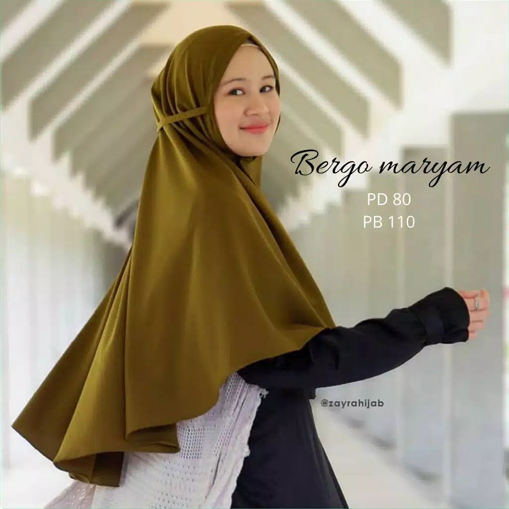 Alny Hijab - Bergo Hannah Maryam Jumbo Diamond Bergo Maryam Jumbo Tali Terbaru Bergo